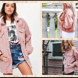 Zara Pink Jean Jacket